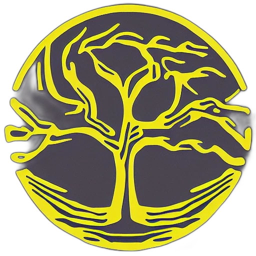 staff, crown, tree, 3d render transparent PNG cut-out