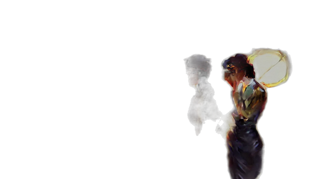 hair, mask, face, jacket transparent PNG cut-out