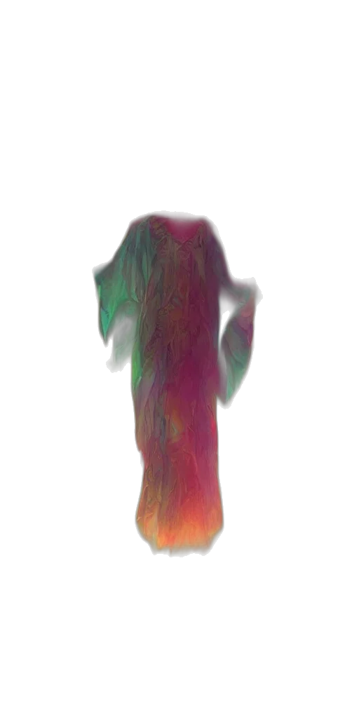 hair, dress, creature, bottle, 3d render, vaporwave, concept art, fantasy art transparent PNG cut-out