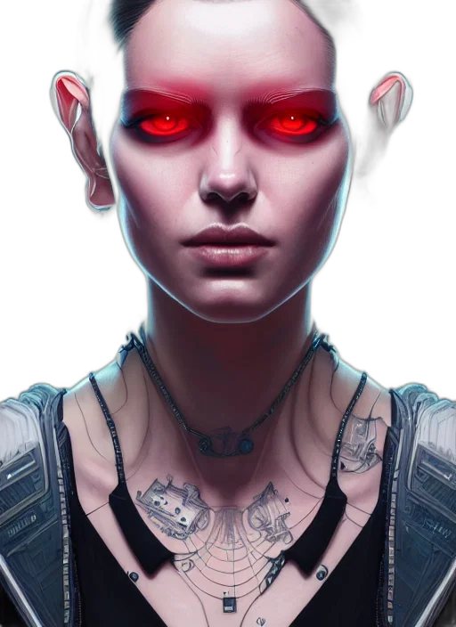 face, robot, jewelry, mask, cyberpunk, concept art, fantasy art, photorealistic transparent PNG cut-out