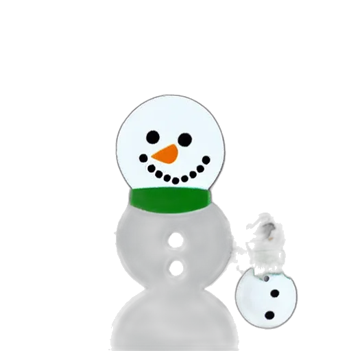 3d render, snow, snowman, johnny transparent PNG cut-out