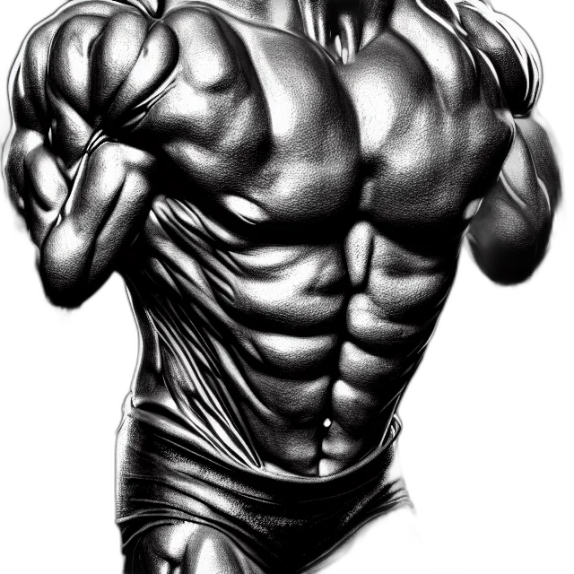 comic book art, photorealistic, concept art, cartoon, terminator, steroids, max, highly transparent PNG cut-out