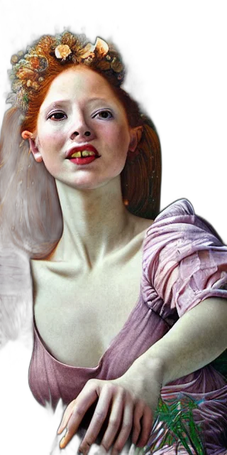 dress, jewelry, face, crown transparent PNG cut-out