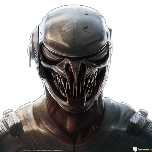 mask, face, robot, creature transparent PNG cut-out