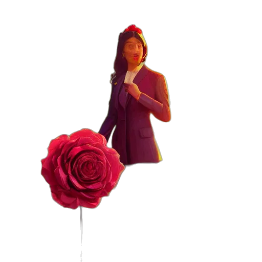 flower, staff, umbrella, dress transparent PNG cut-out