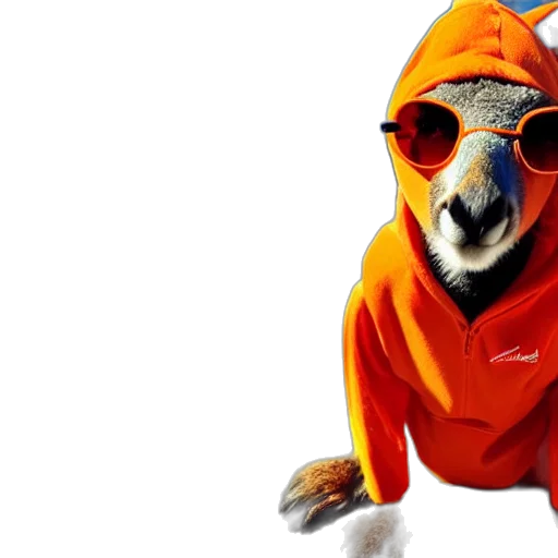 jacket, animal, mask, concept art, photorealistic, 3d render, portrait, photo transparent PNG cut-out