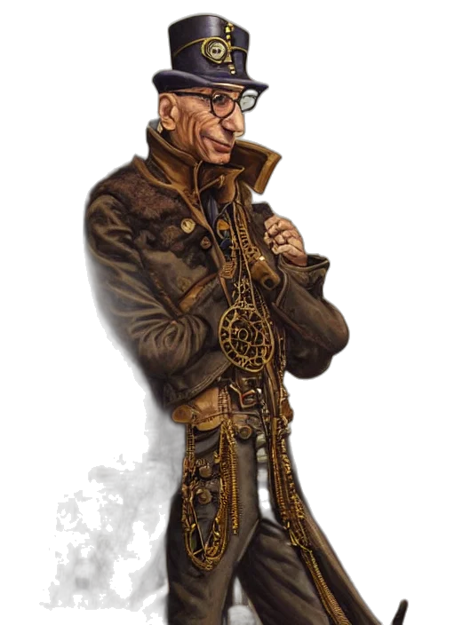 jacket, staff, concept art, fantasy art transparent PNG cut-out