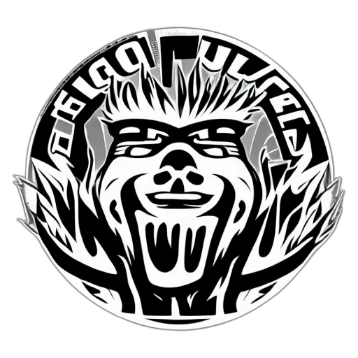 comic book art, cartoon, bigfoot, logo transparent PNG cut-out