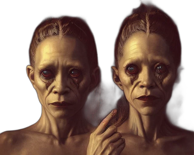 face, mask, creature, concept art, photorealistic, fantasy art, 3d render, stunning transparent PNG cut-out
