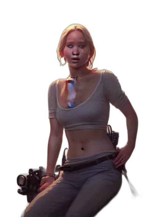 robot, weapon, staff, dress, concept art, photorealistic, fantasy art, comic book art transparent PNG cut-out