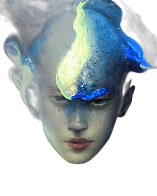 face, mask, creature, staff transparent PNG cut-out