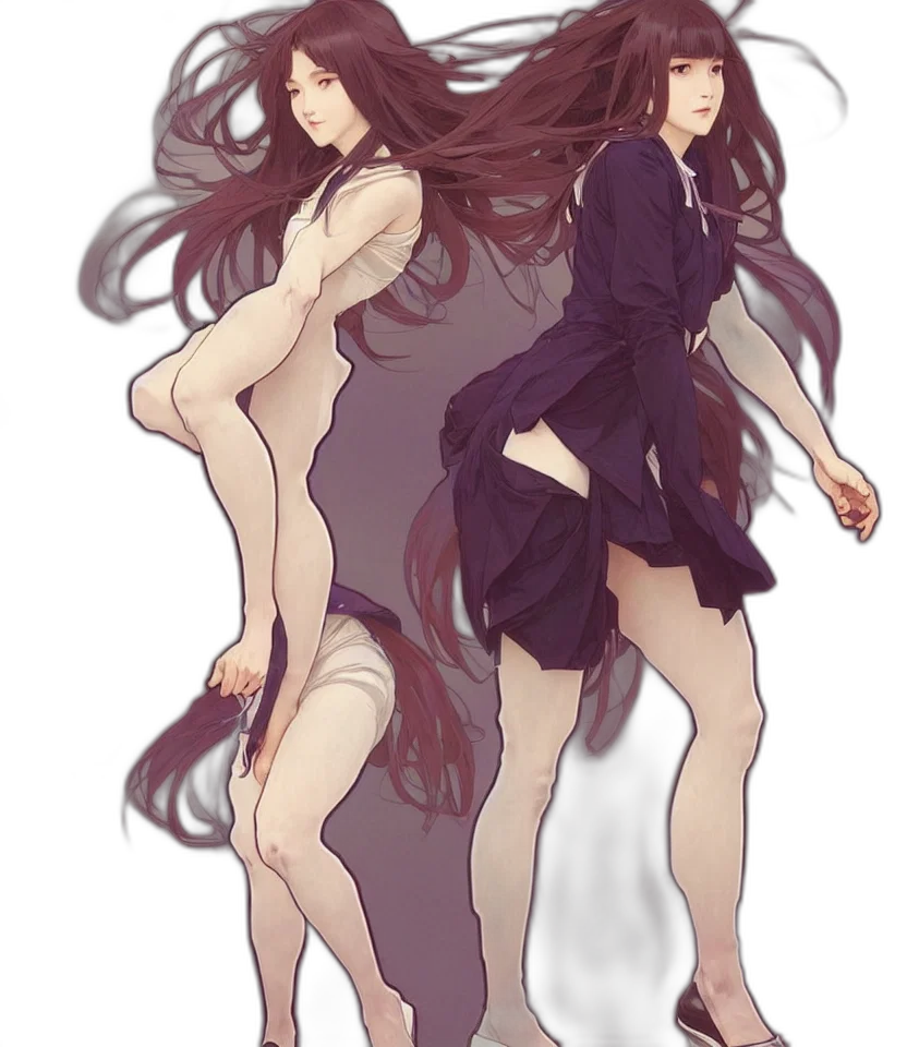dress, hair, concept art, fantasy art transparent PNG cut-out
