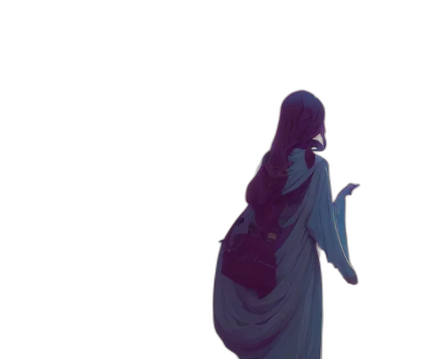 dress, umbrella, creature, mask, concept art, pixel art, anime, fantasy art transparent PNG cut-out