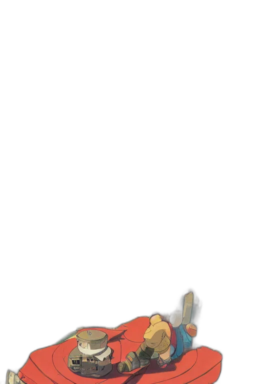 shoes, staff, hat, weapon transparent PNG cut-out