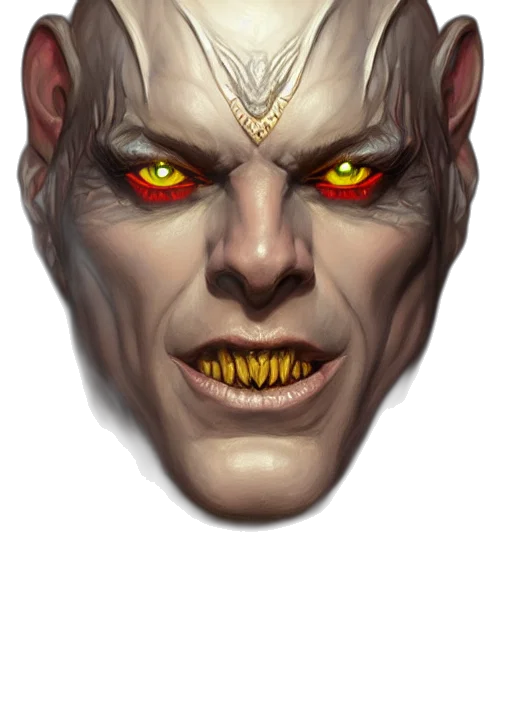 face, mask, creature, staff, concept art, fantasy art, photorealistic, comic book art transparent PNG cut-out