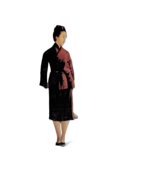 dress, jacket, staff, umbrella transparent PNG cut-out