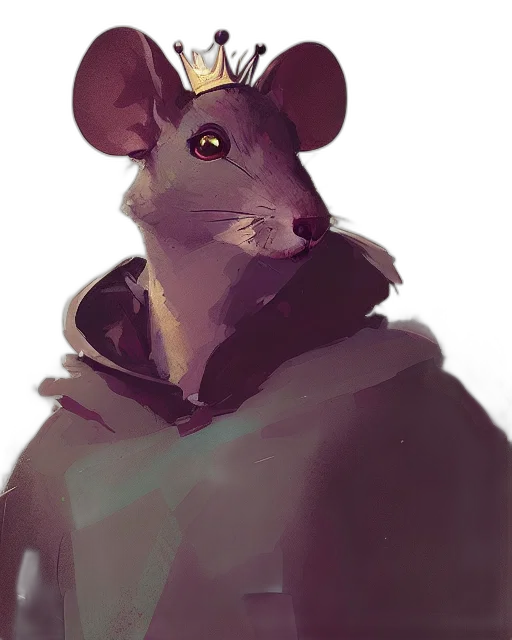 crown, hat, animal, staff transparent PNG cut-out