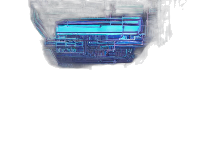 robot, crown, hat, weapon, pixel art, vaporwave, cyberpunk, 3d render transparent PNG cut-out