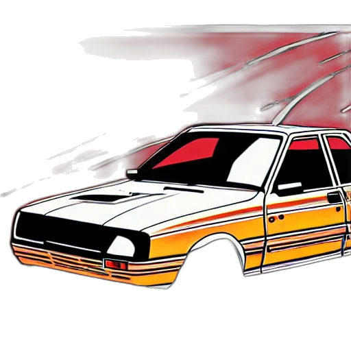 car, photorealistic, concept art, comic book art transparent PNG cut-out