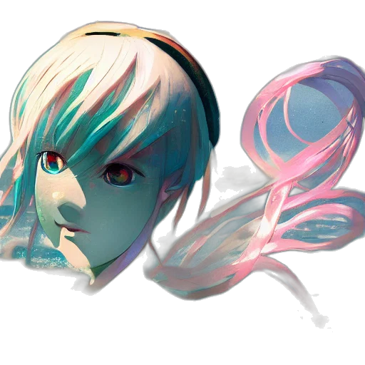 mask, face, robot, creature, concept art, anime, watercolor, fantasy art transparent PNG cut-out