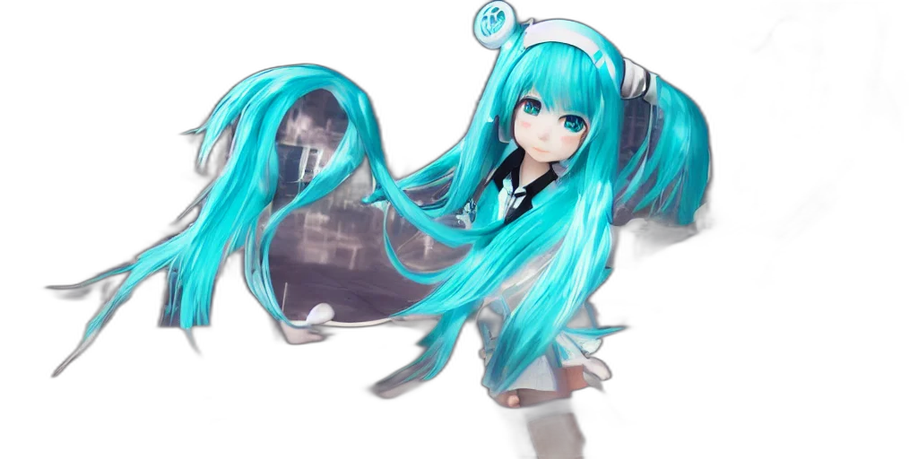 robot, hair, creature, staff, anime, 3d render, concept art, pixel art transparent PNG cut-out