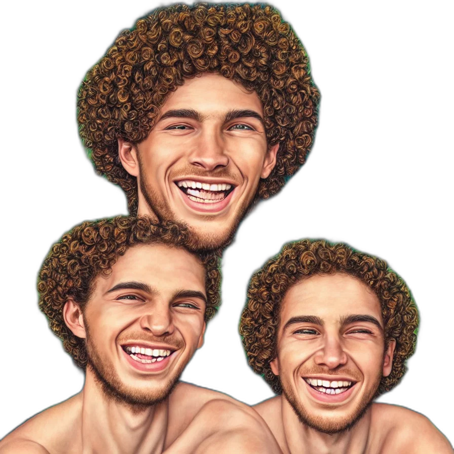 face, hair, crown, cartoon transparent PNG cut-out