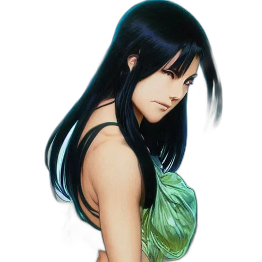 dress, face, fantasy art, photorealistic transparent PNG cut-out