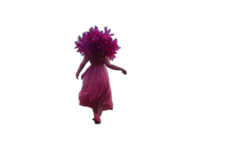 dress, hair, flower, umbrella, 3d render, concept art, photorealistic, underwater transparent PNG cut-out