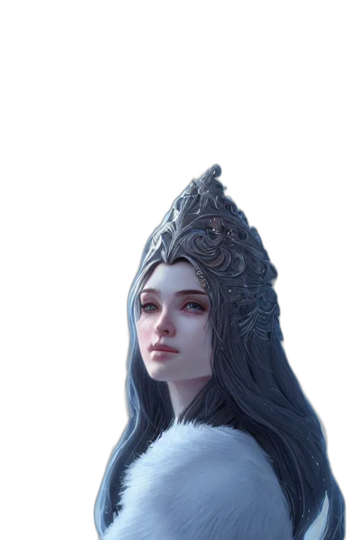 crown, face, staff, hat, fantasy art, concept art, 3d render, photorealistic transparent PNG cut-out