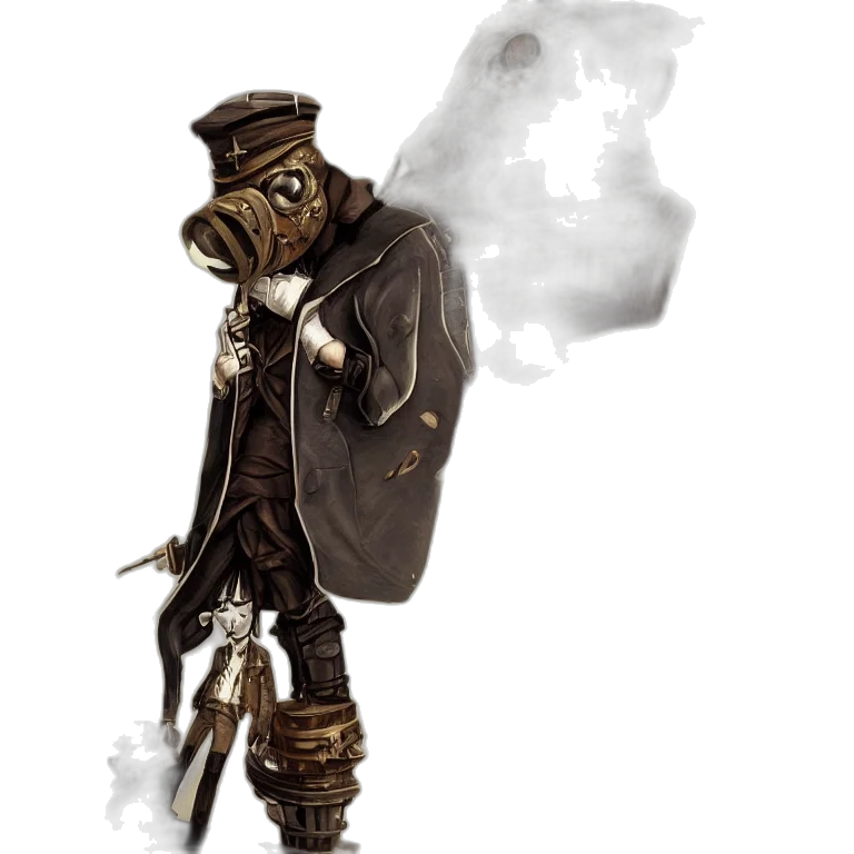 staff, mask, jacket, weapon transparent PNG cut-out