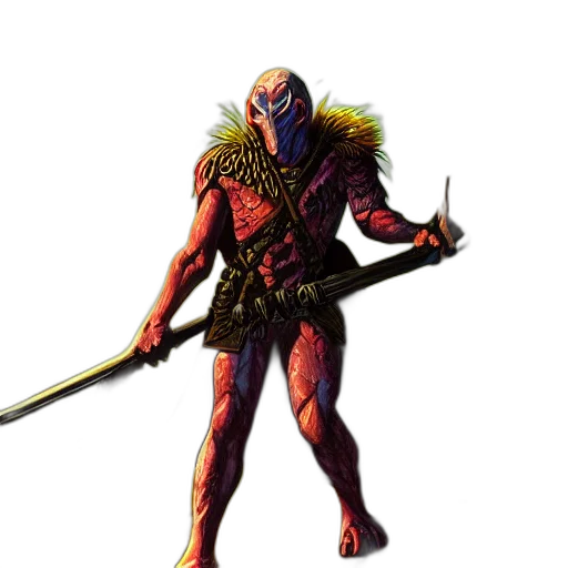 sword, staff, weapon, mask transparent PNG cut-out