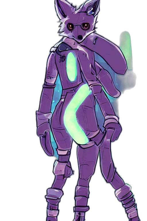 robot, staff, jacket, weapon, concept art, cyberpunk, vaporwave, pixel art transparent PNG cut-out