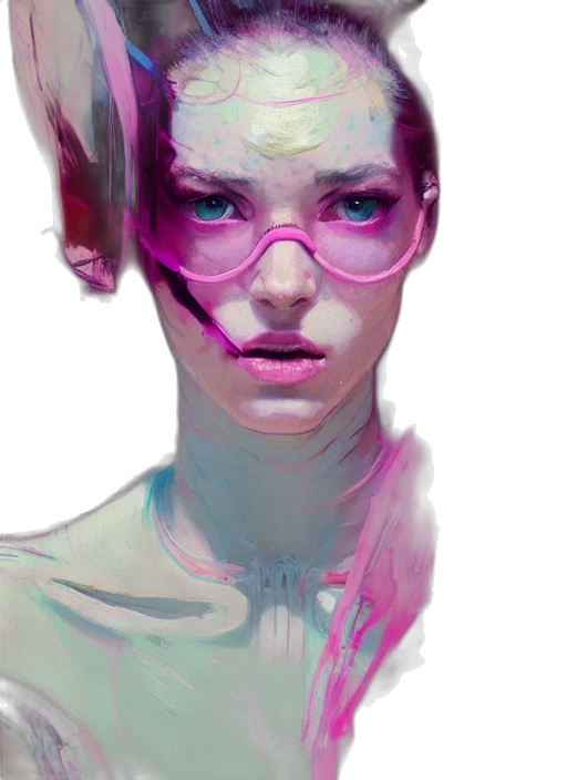 face, mask, robot, creature transparent PNG cut-out
