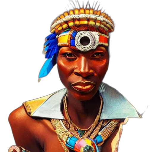 jewelry, staff, face, mask, concept art, photorealistic, 3d render, fantasy art transparent PNG cut-out
