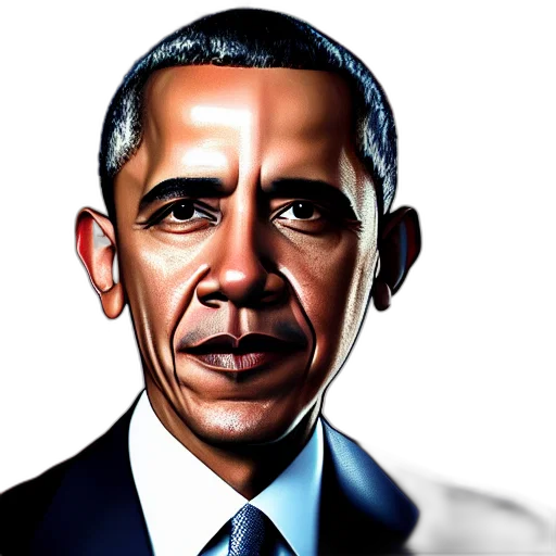 face, photorealistic, 3d render, comic book art, cartoon, barack, obama, movie transparent PNG cut-out