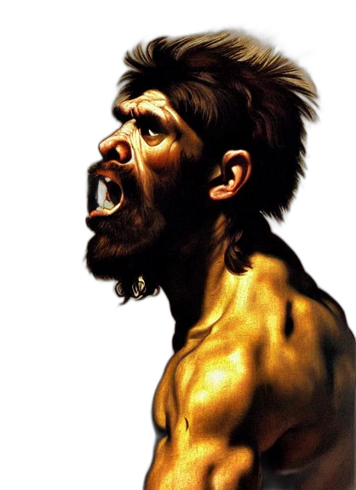 face, animal, photorealistic, comic book art transparent PNG cut-out