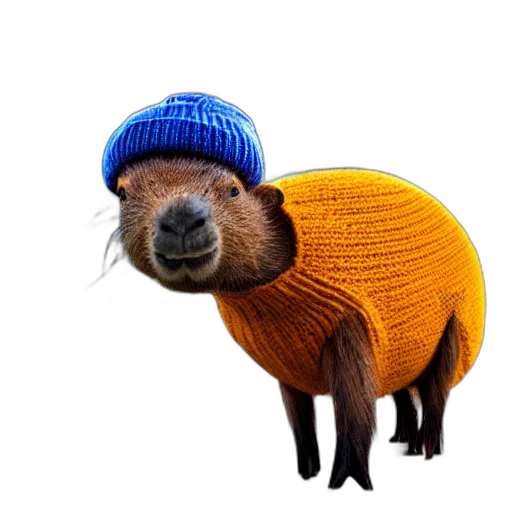 hat, animal, creature, photorealistic transparent PNG cut-out