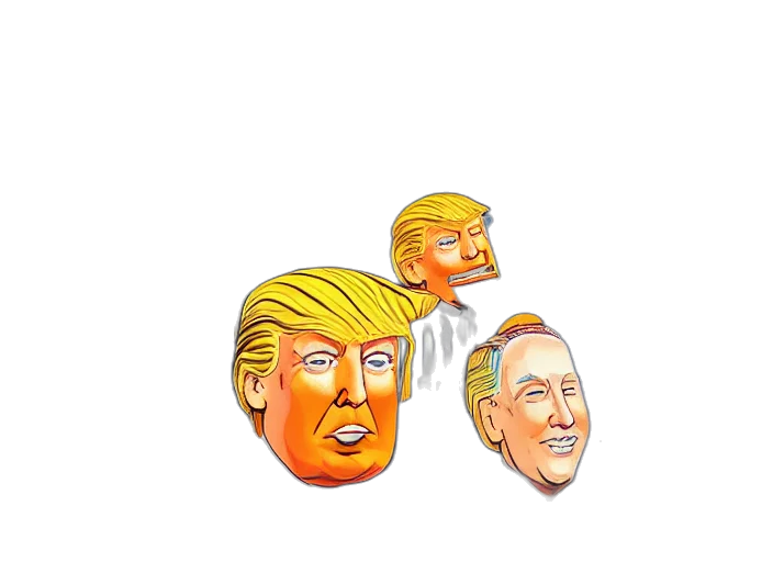mask, cartoon, concept art, 3d render, photorealistic, donald, trump, jigsaw transparent PNG cut-out