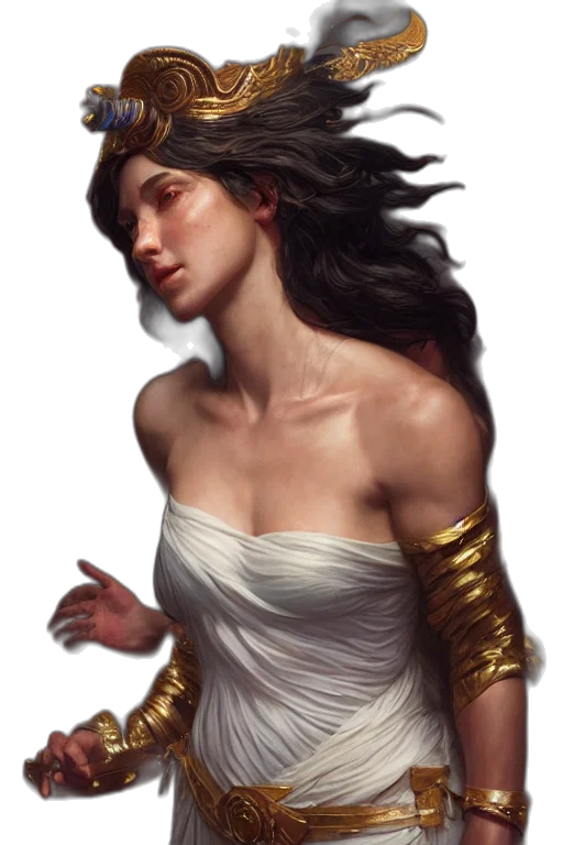 dress, jewelry, crown, fantasy art transparent PNG cut-out