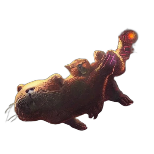 creature, animal, dragon, staff, concept art, 3d render, fantasy art, pixel art transparent PNG cut-out