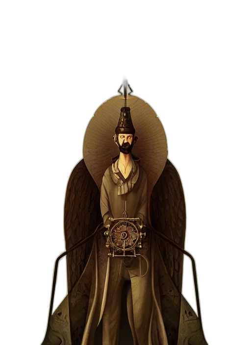 staff, sword, umbrella, hat transparent PNG cut-out