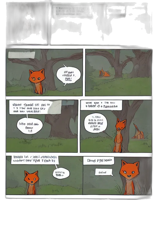 concept art, forest, fire, fog, graphic, novel, comic, about transparent PNG cut-out