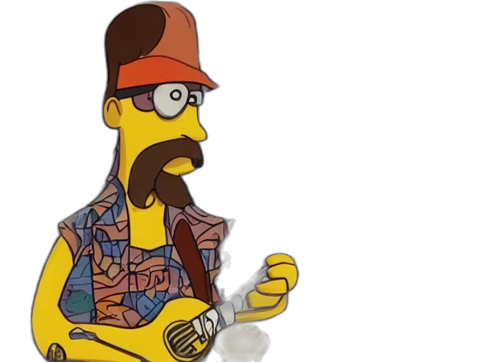cartoon, concept art, broadcast, still, johnny, depp, simpsons transparent PNG cut-out