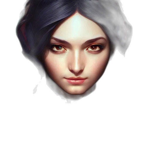 face, mask, crown, hair, fantasy art, concept art, photorealistic, pixel art transparent PNG cut-out