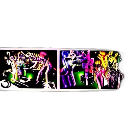 anime, concept art, cartoon, neon lights, neon, techno, party, dancing transparent PNG cut-out