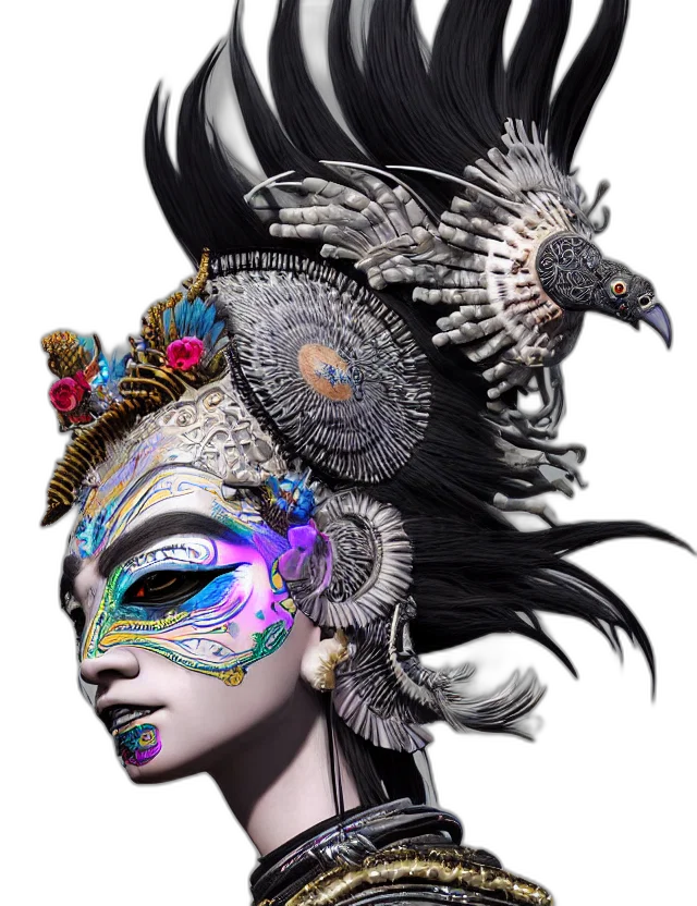 mask, jewelry, crown, fantasy art transparent PNG cut-out
