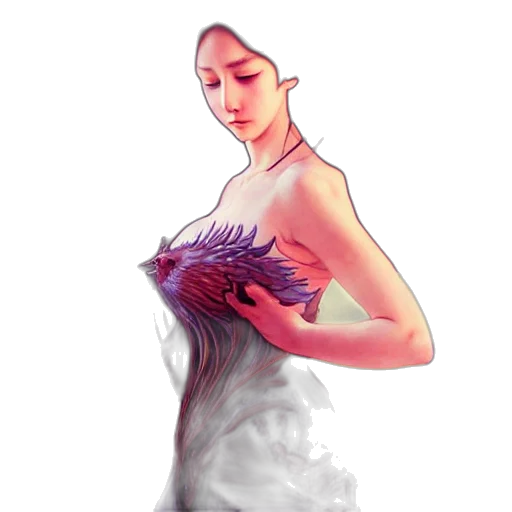 dress, crown, creature, dragon transparent PNG cut-out