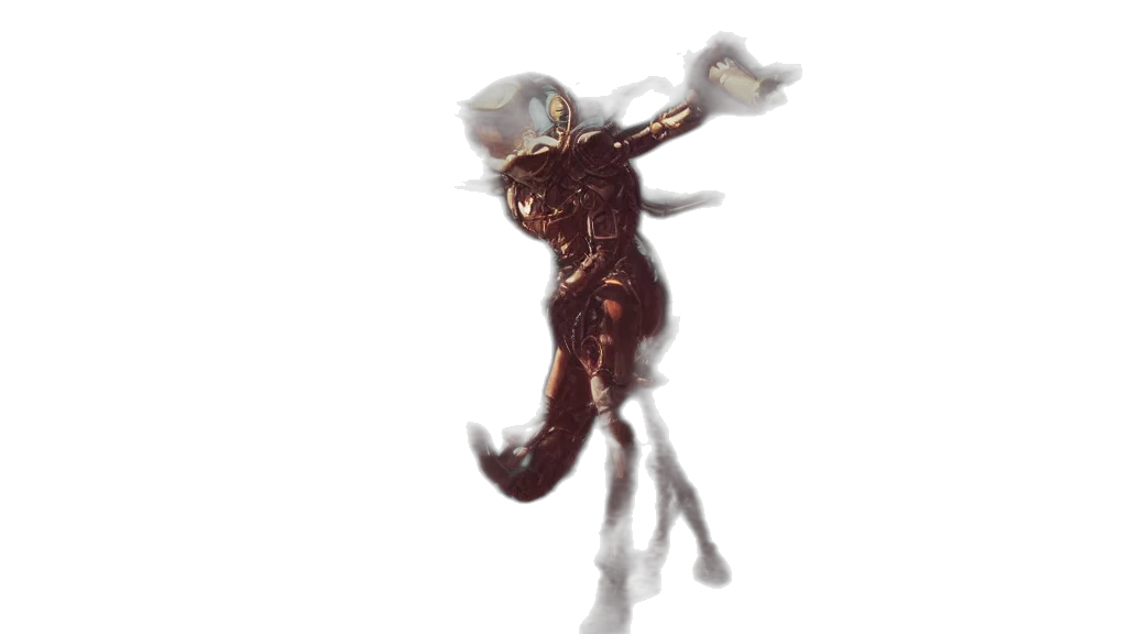 jewelry, robot, creature, staff, 3d render, concept art, photorealistic, fantasy art transparent PNG cut-out