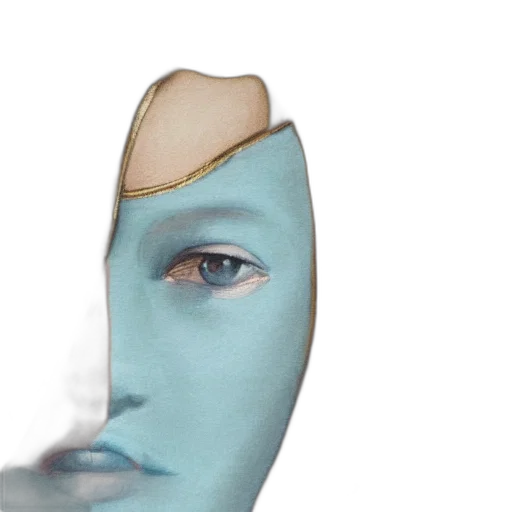 mask, face, hat, robot, photorealistic, vaporwave, 3d render, concept art transparent PNG cut-out