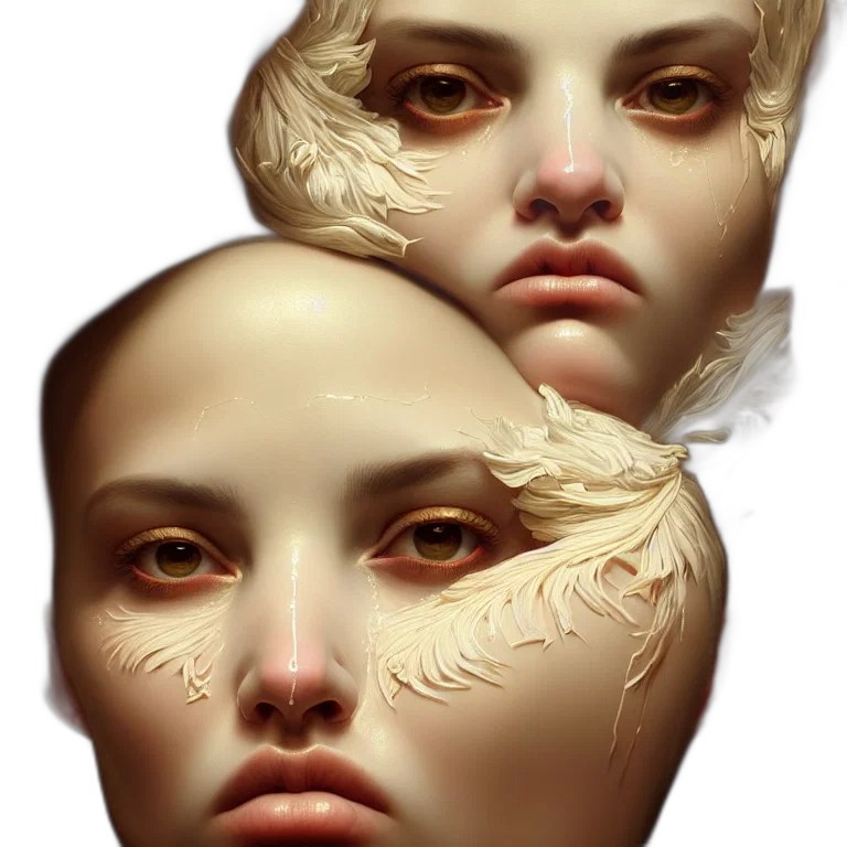 mask, face, creature, crown, photorealistic, concept art, fantasy art, 3d render transparent PNG cut-out